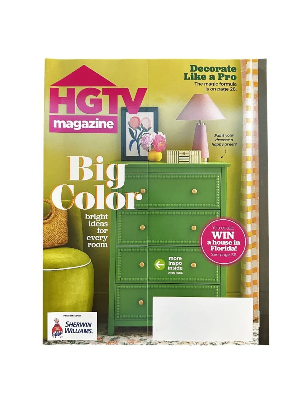 HGTV Magazine May/June 2026 Big Color Bright Ideas Decorate Like a Pro